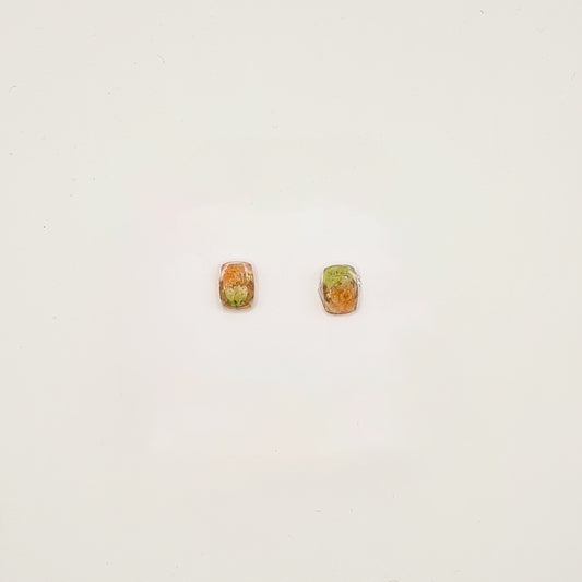 Den Haag Color Pop Rectangular Facet Stud Earrings