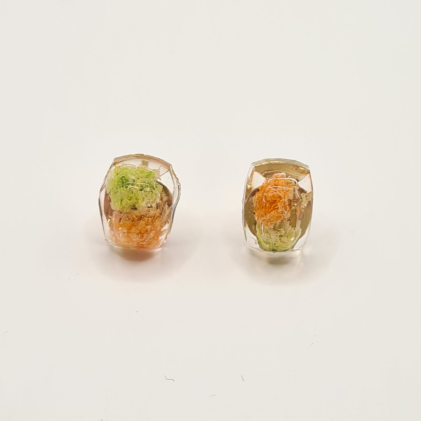 Den Haag Color Pop Rectangular Facet Stud Earrings