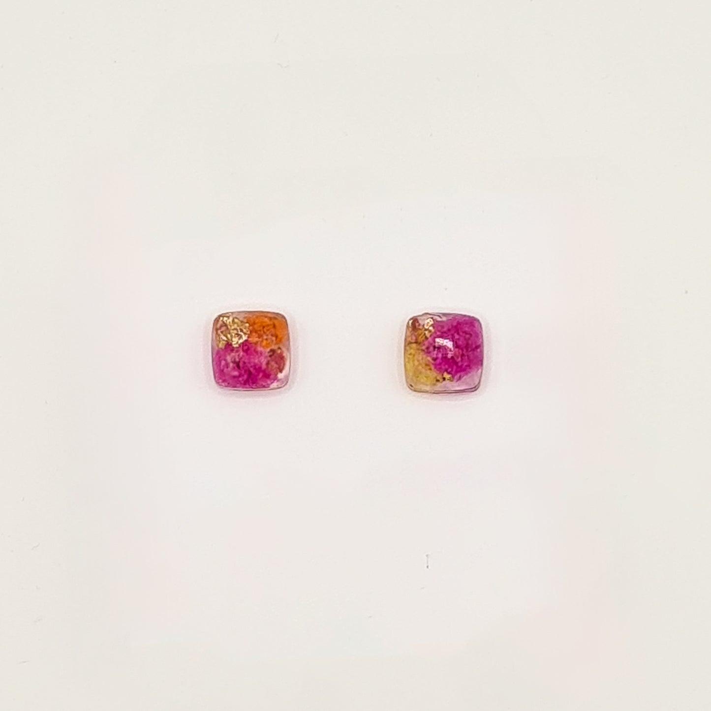 Den Haag Color Pop Square Facet Stud Oorbellen