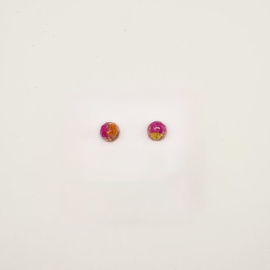 Den Haag Color Pop Faceted Circlet Stud Earrings