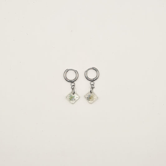 Hand Dyed Hellendoorn Mini Square Facet Earrings