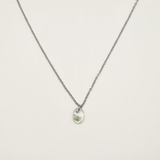 Hand Dyed Hellendoorn Faceted Ellipse Necklace