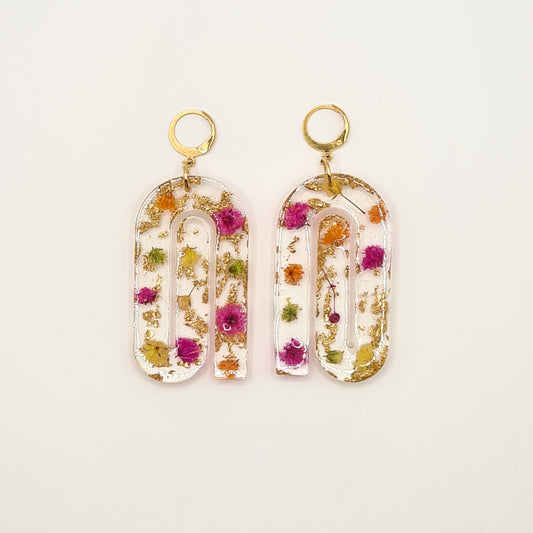 Den Haag Color Pop Spiral Ellipse Earrings