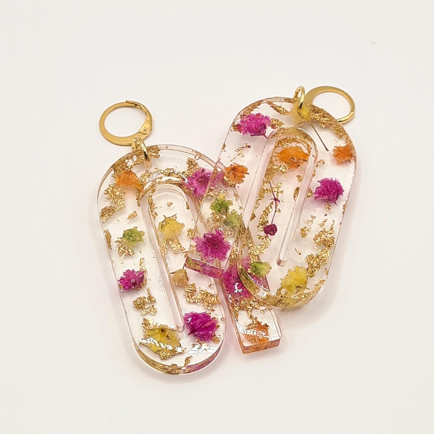 Den Haag Color Pop Spiral Ellipse Earrings