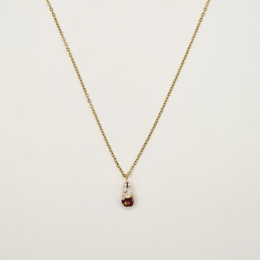 Bordeaux Scheveningen Mini Teardrop Necklace