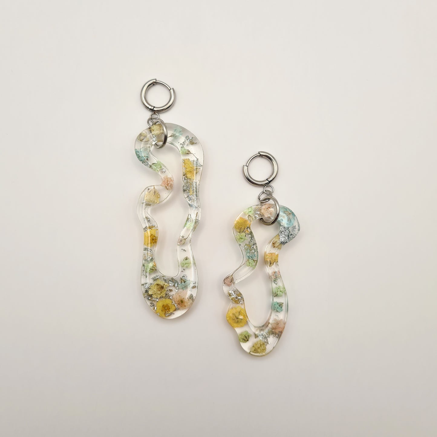 Eternal Spring Asymmetric Organic Earrings