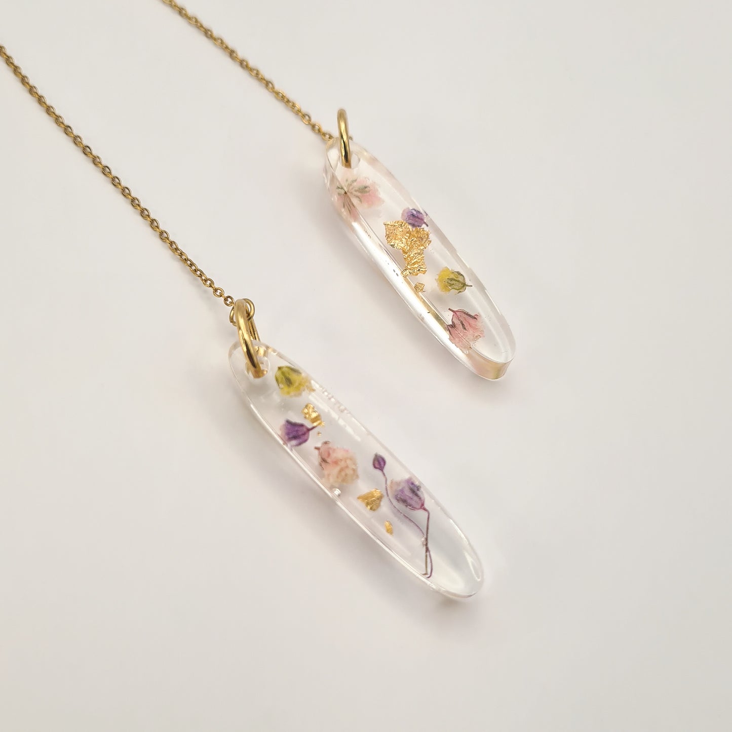 Jardin d'Été Oval Cascade Threader Earrings