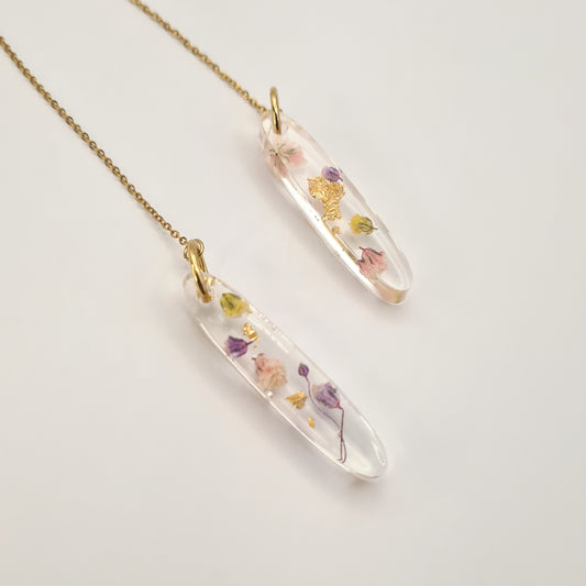 Jardin d'Été Oval Cascade Threader Earrings