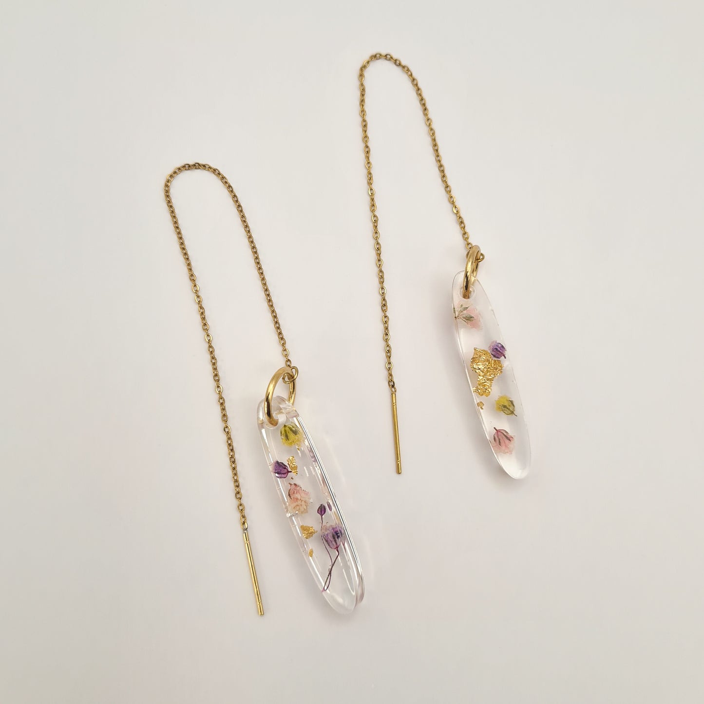 Jardin d'Été Oval Cascade Threader Earrings