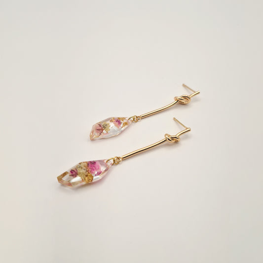 Spring Awakening Faceted Knotted Drop Earrings