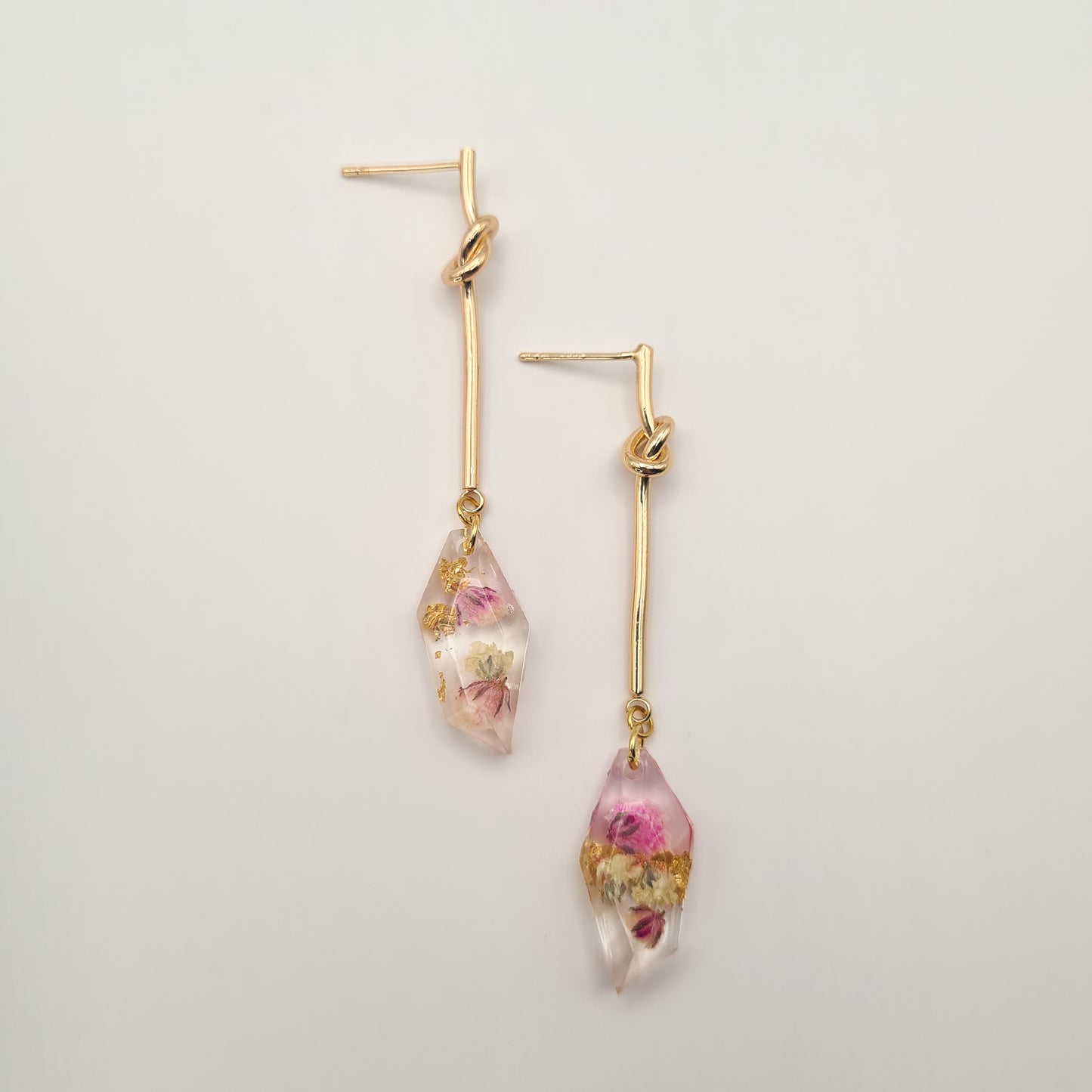 Spring Awakening Faceted Knotted Drop Oorbellen