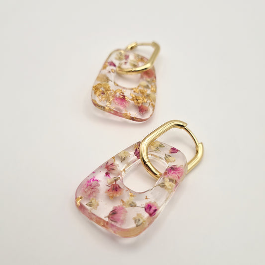 Spring Awakening Square Hoop Earrings