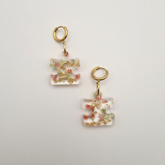 Strawberry Matcha Puzzle Earrings