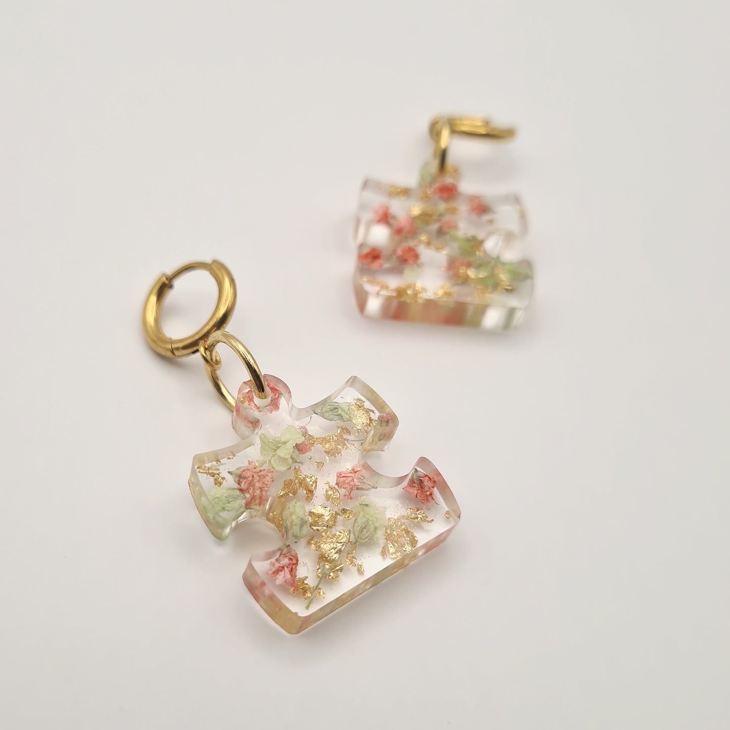 Strawberry Matcha Puzzle Earrings