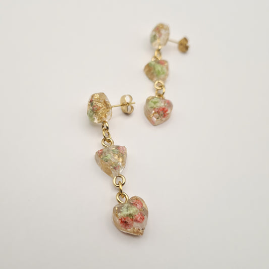 Strawberry Matcha Jewel Drop Earrings
