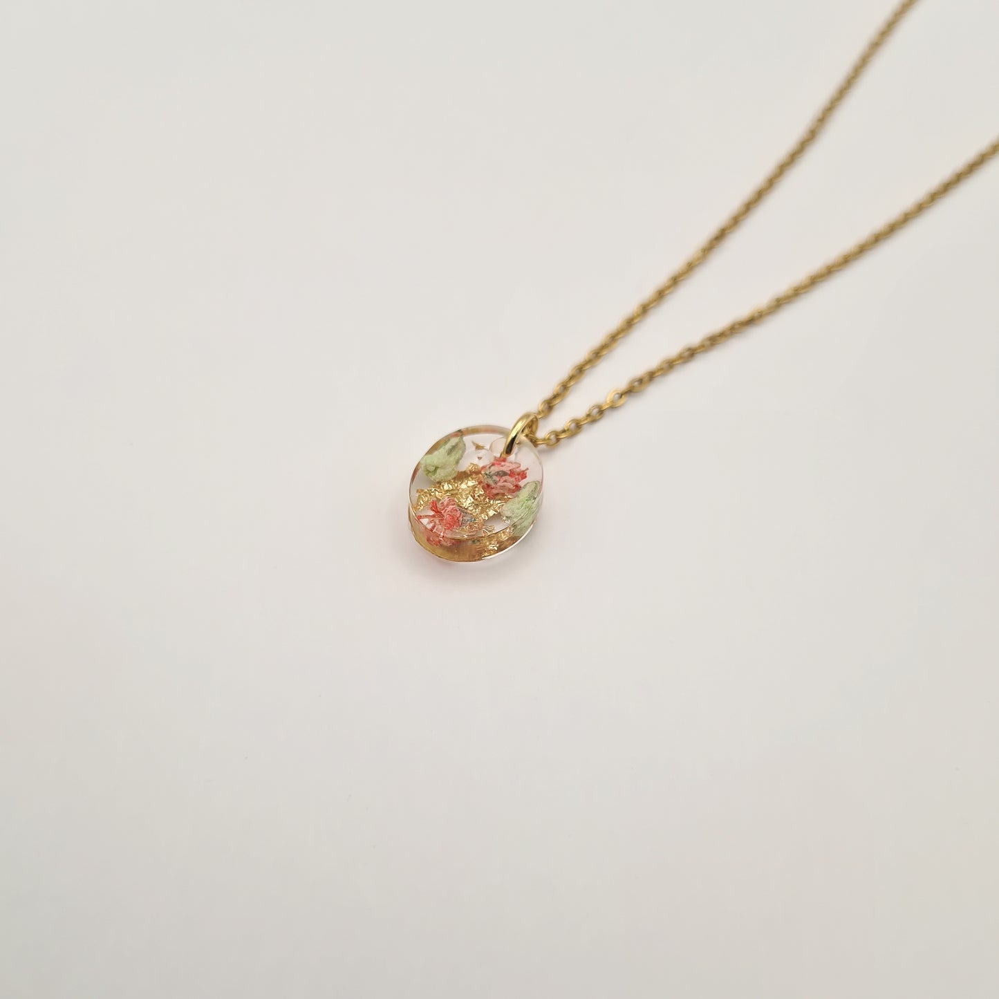 Strawberry Matcha Mini Ellipse Necklace