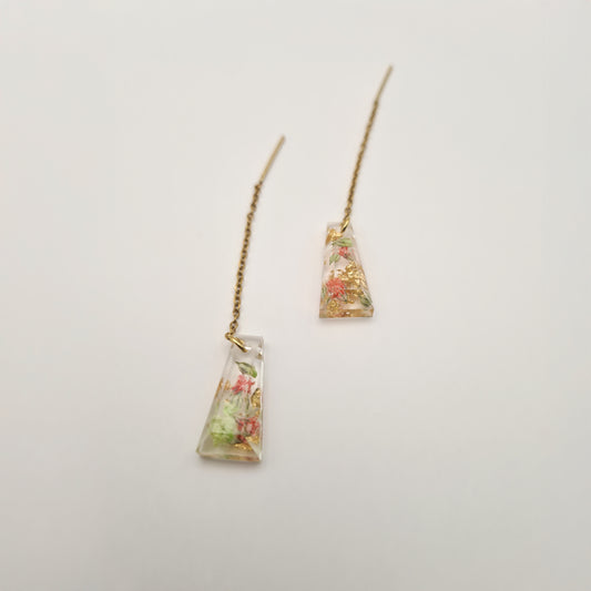 Strawberry Matcha Tapered Mini Threader Earrings