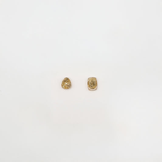 Flora Neutra Den Haag Rectangular Facet & Faceted Teardrop Stud Earrings