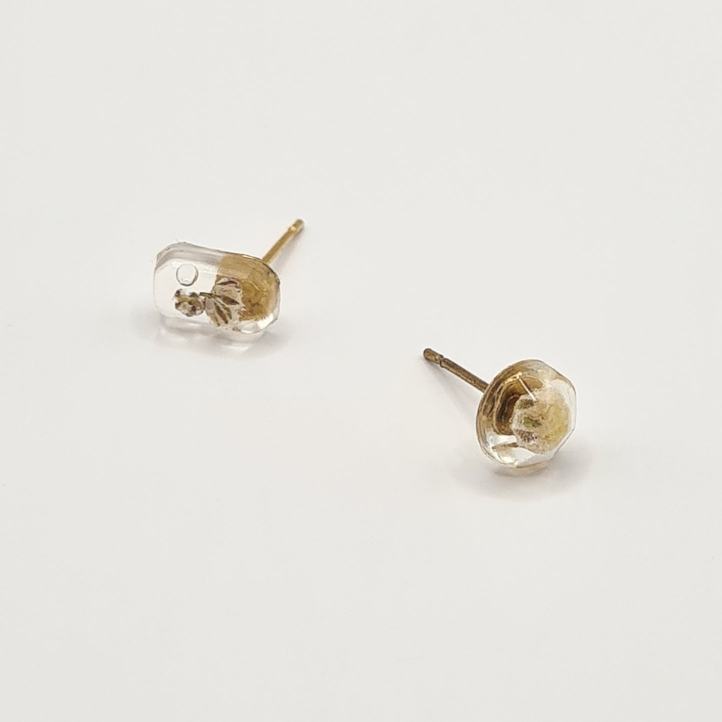 Flora Neutra Den Haag Mini Rectangular Facet & Faceted Circlet Stud Earrings