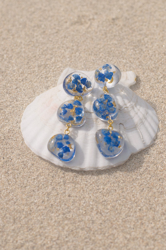 The Tide Large Pebble 3-Drop Earrings