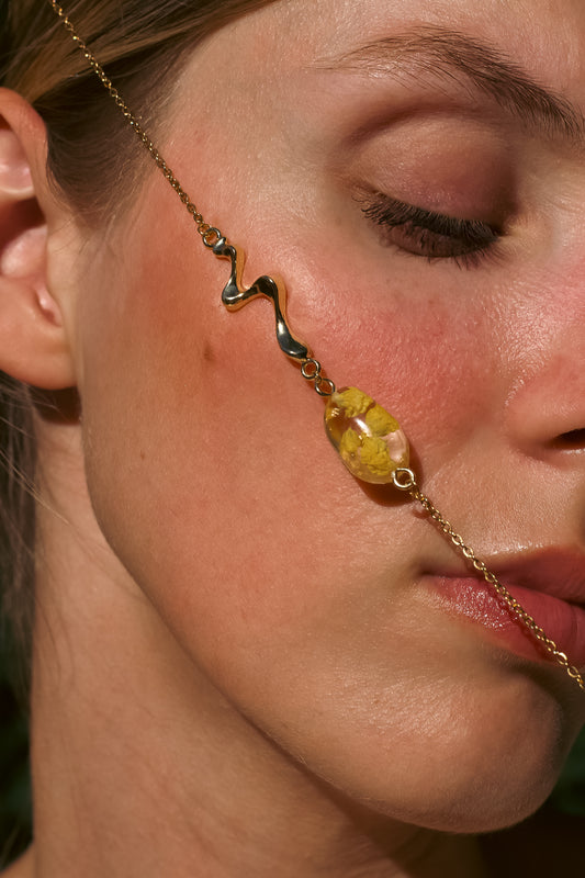 Limoncello Romance Liquid Pebble Necklace