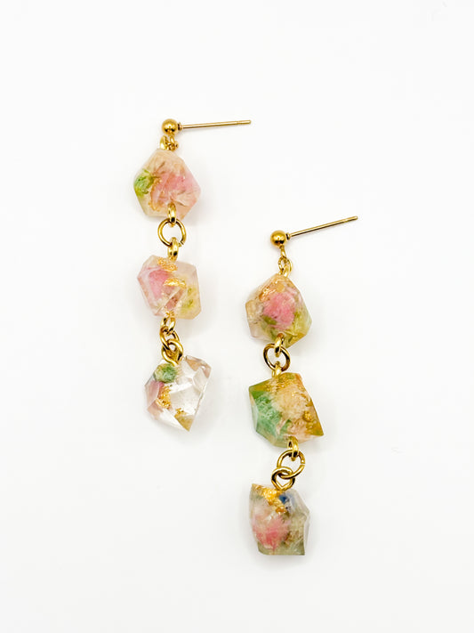 Late Bloomers Crystal 3-Drop Stud Oorbellen