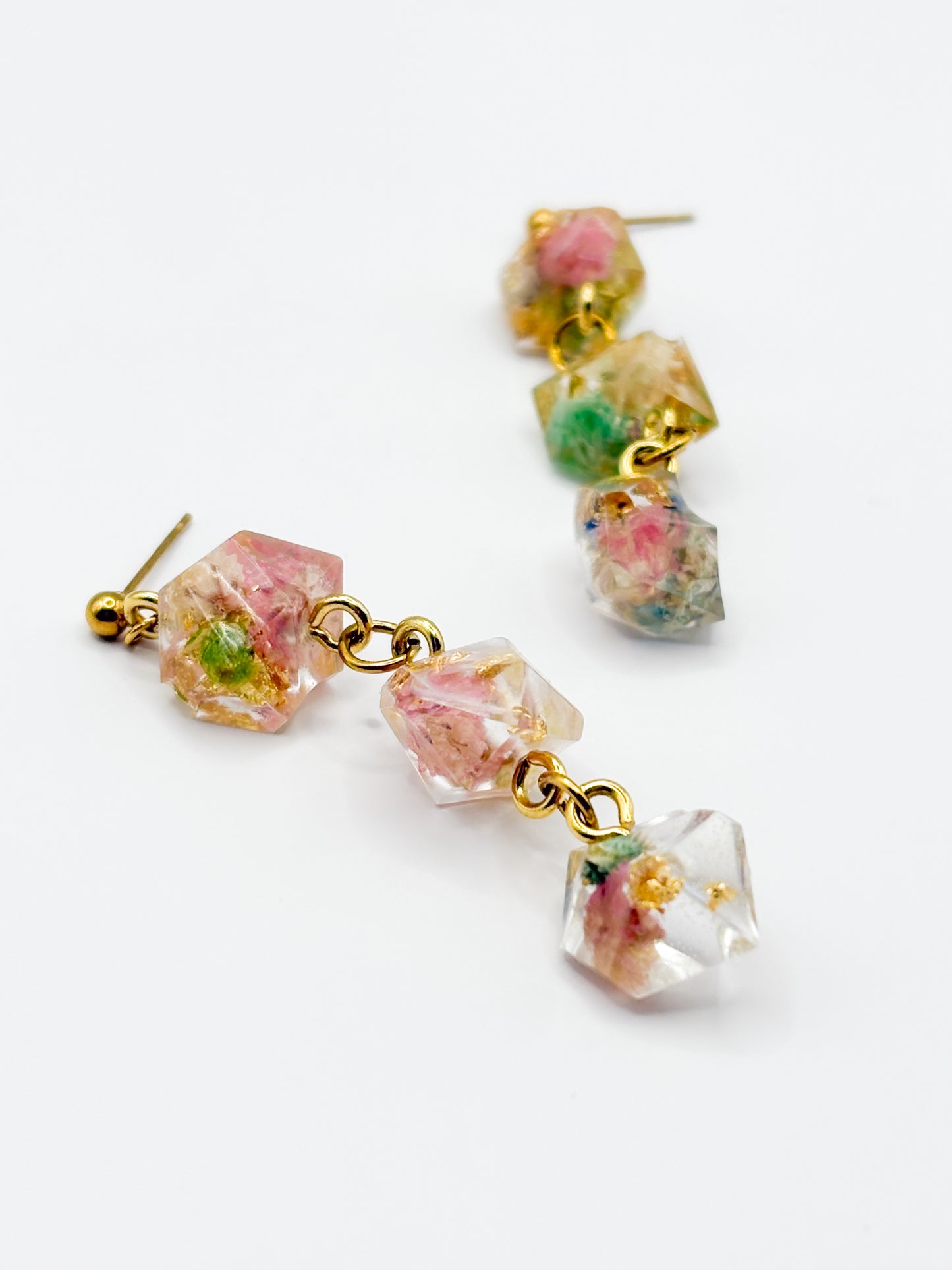 Late Bloomers Crystal 3-Drop Stud Earrings