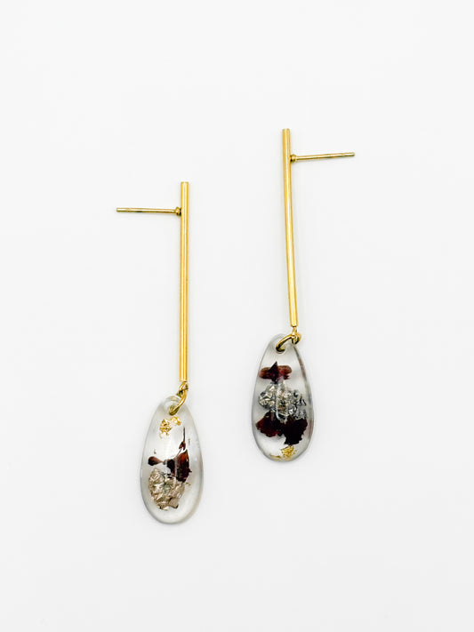 The Final Chapter Linear Teardrop Drop Earrings