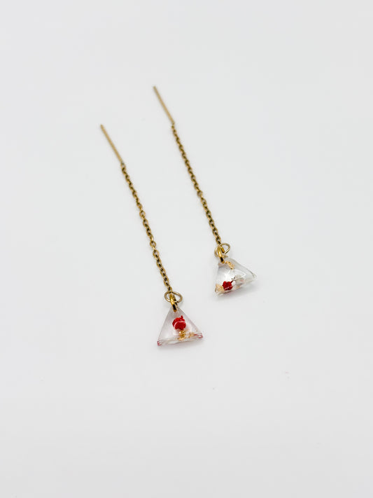 Mon Chéri Triangle Mini Threader Earrings