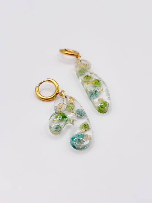 Forgotten Gardens Mini Asymmetric Organic Earrings