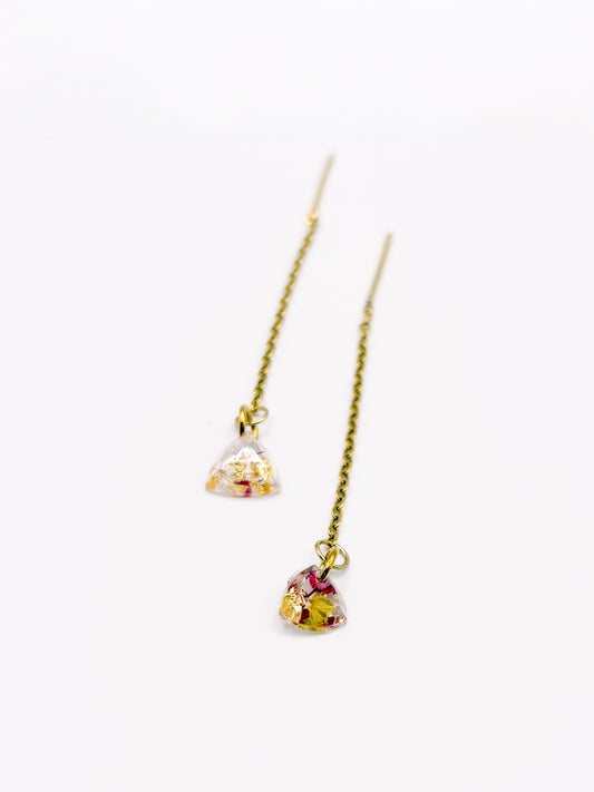 Strawberry Lemonade Triangle Mini Threader Earrings