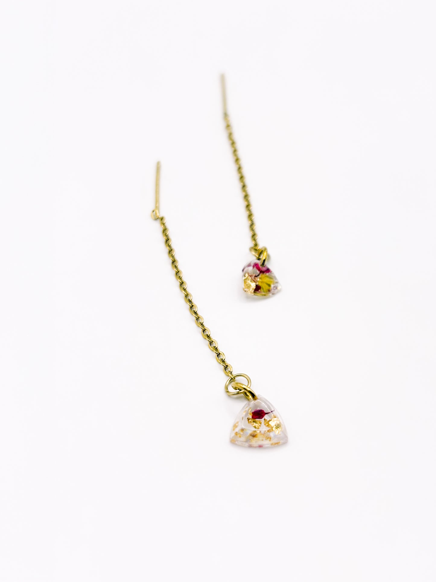 Strawberry Lemonade Triangle Mini Threader Earrings
