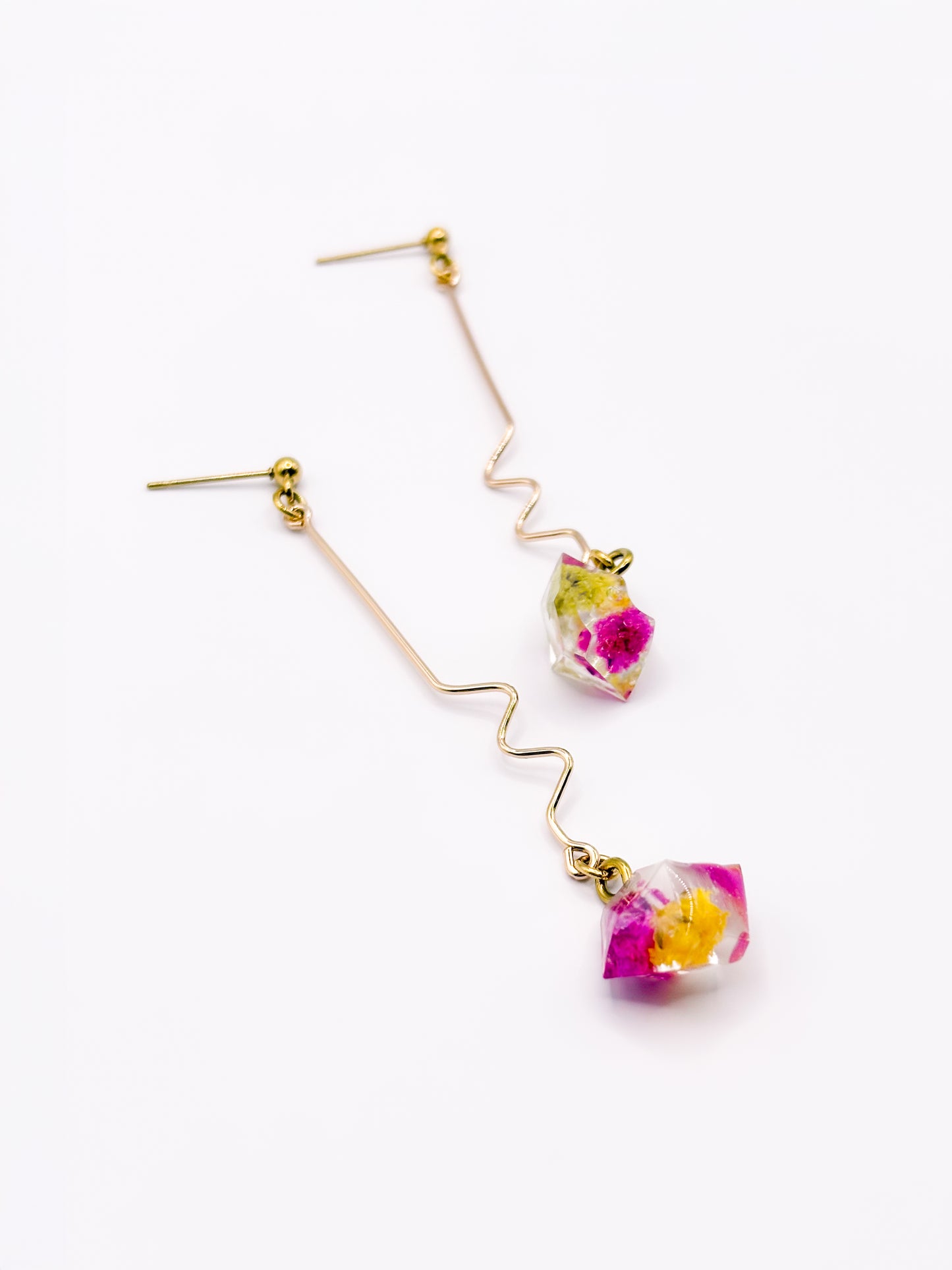 Fleur de Soleil Crystal Wiggle Drop Earrings