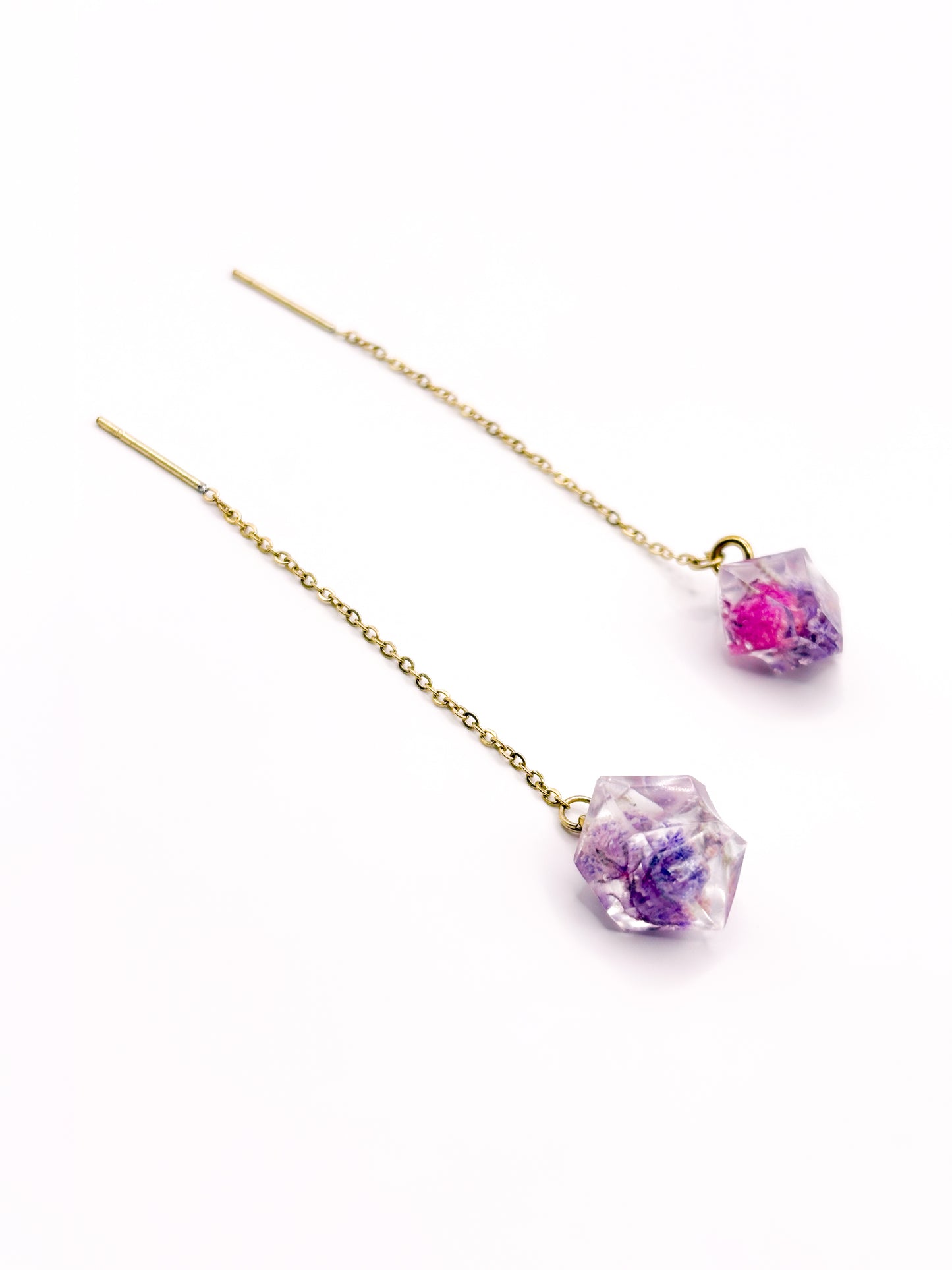 La Vie en Violet Crystal Mini Threader Earrings