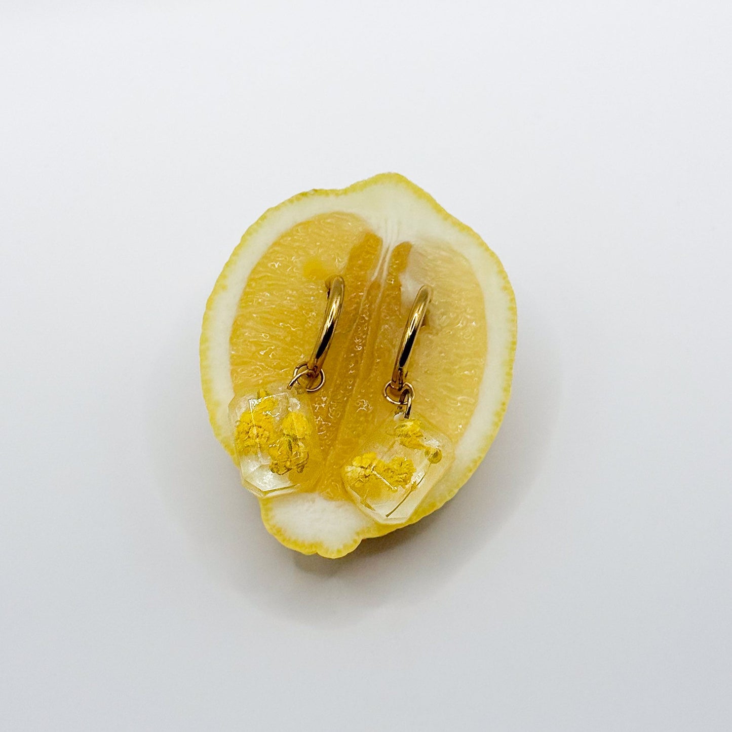 Limoncello Romance Emerald Cut Oorbellen