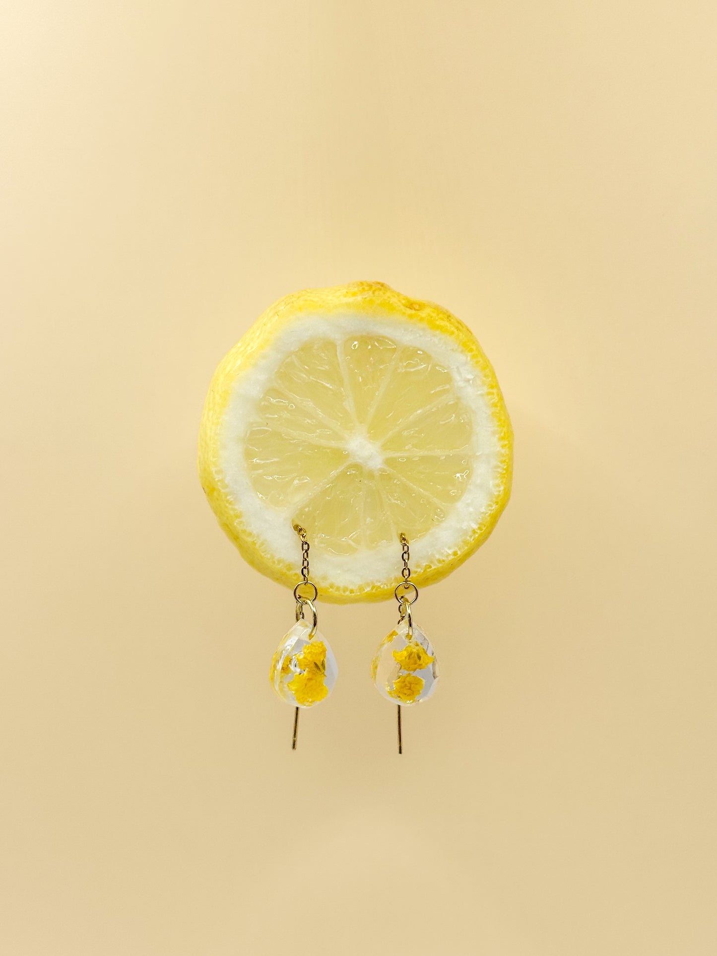 Limoncello Romance Teardrop Mini Threader Oorbellen