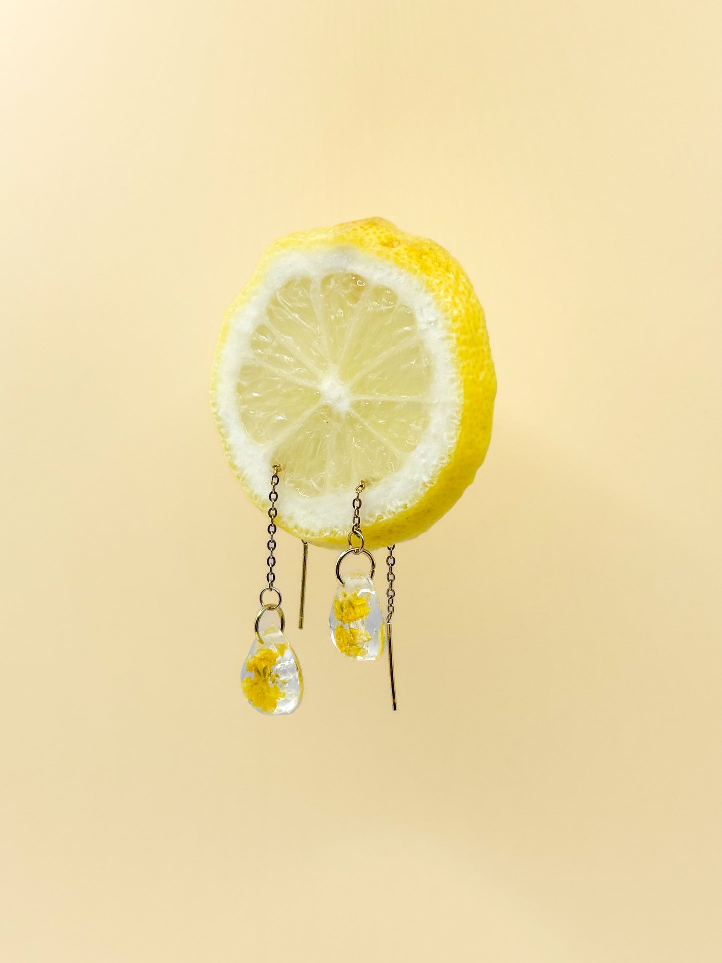 Limoncello Romance Teardrop Mini Threader Oorbellen