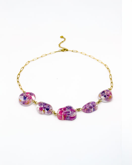 La Vie en Violet Pebble Necklace