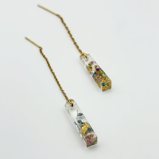 Jardin d'Été Linear Mini Threader Earrings