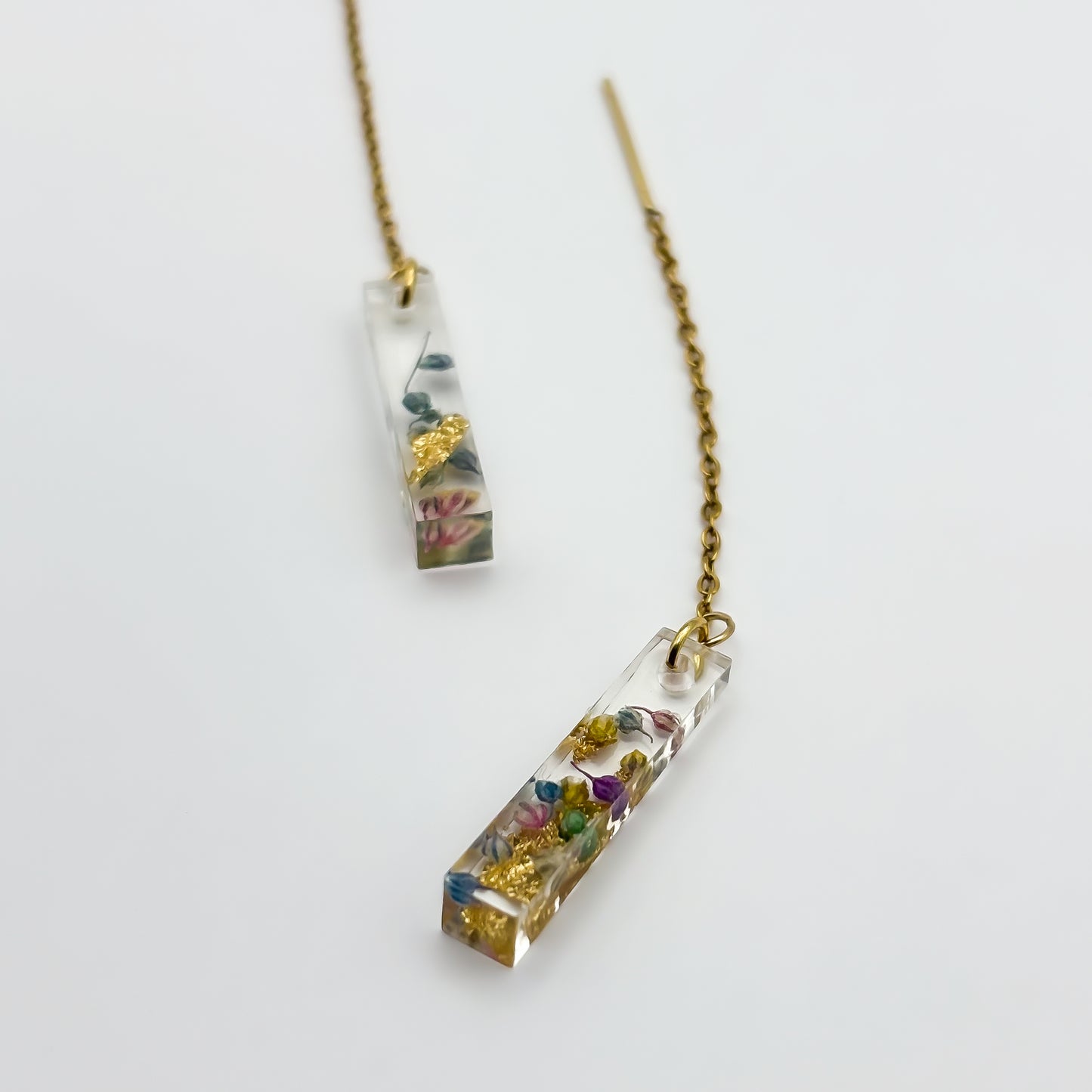 Jardin d'Été Linear Mini Threader Earrings