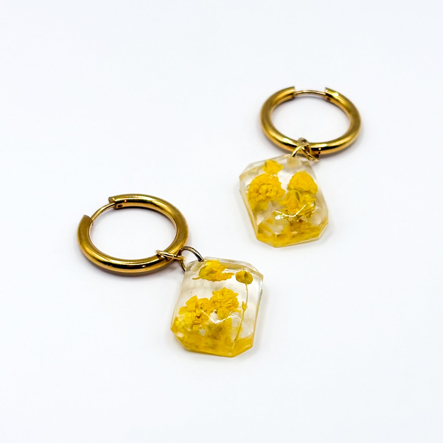 Limoncello Romance Emerald Cut Oorbellen