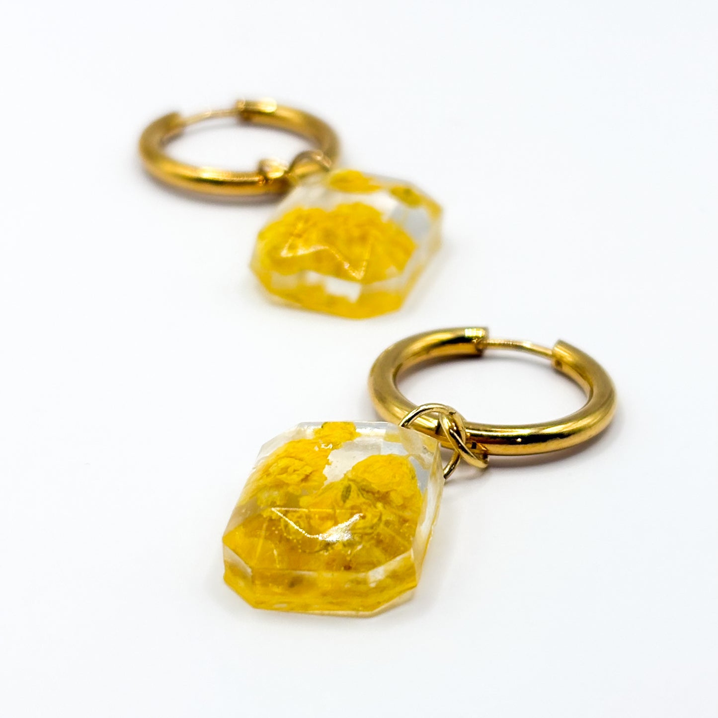 Limoncello Romance Emerald Cut Oorbellen