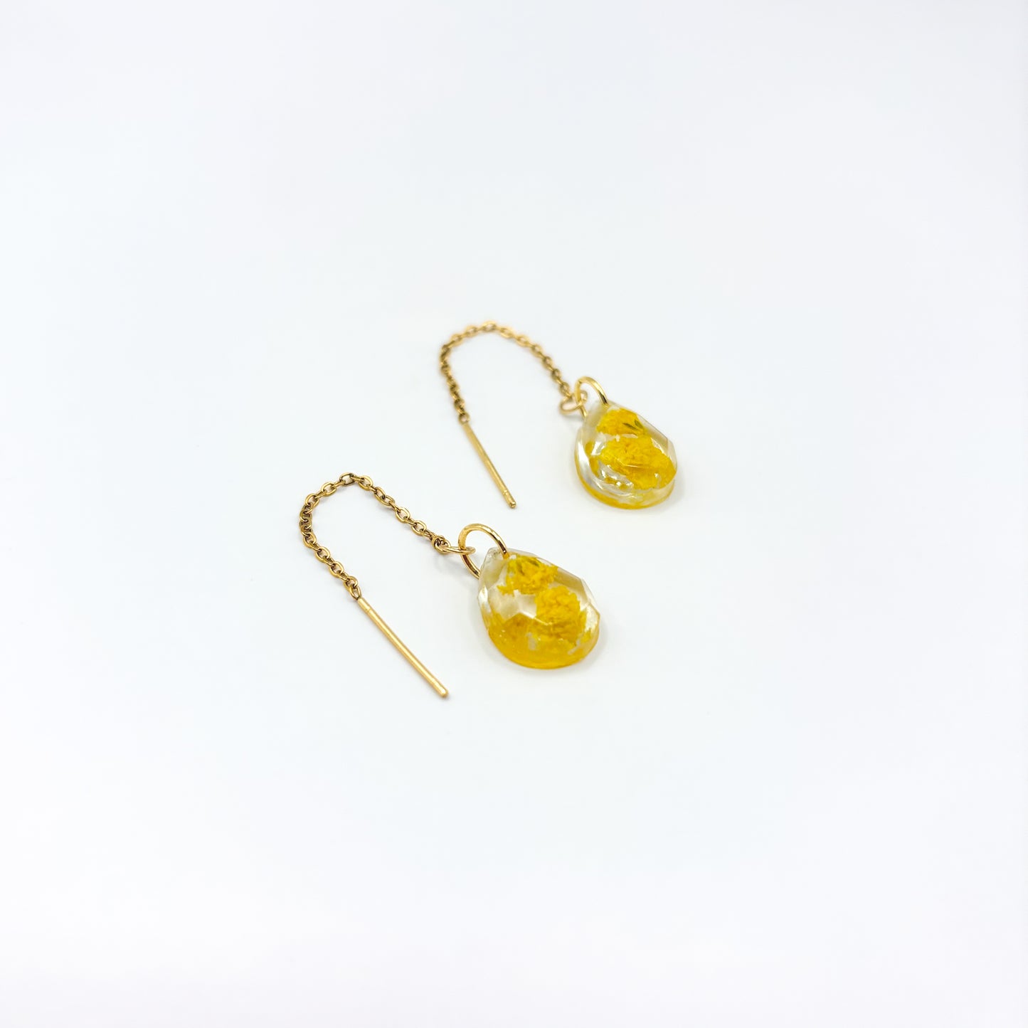 Limoncello Romance Teardrop Mini Threader Oorbellen
