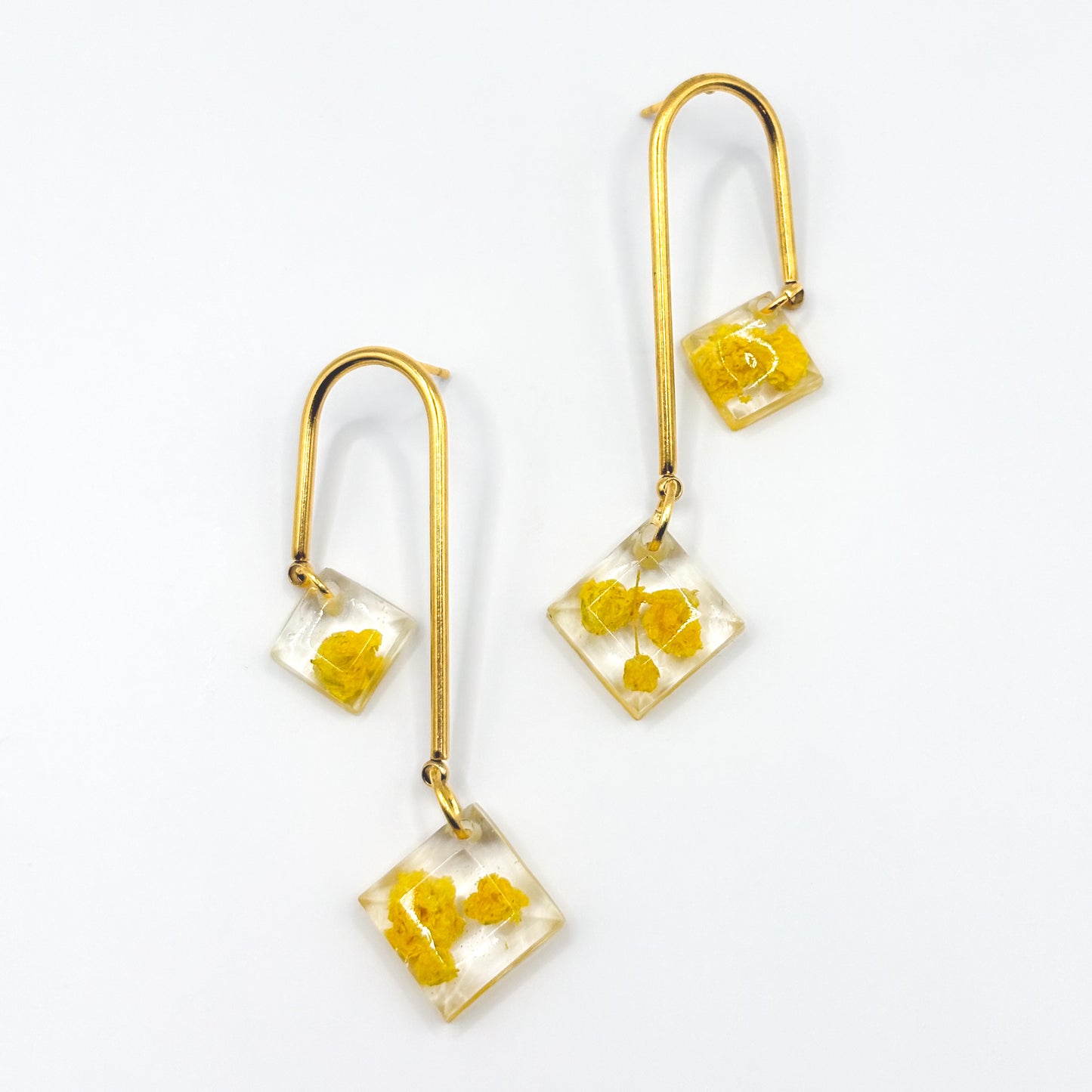 Limoncello Romance Asymmetric Arch Drop Oorbellen