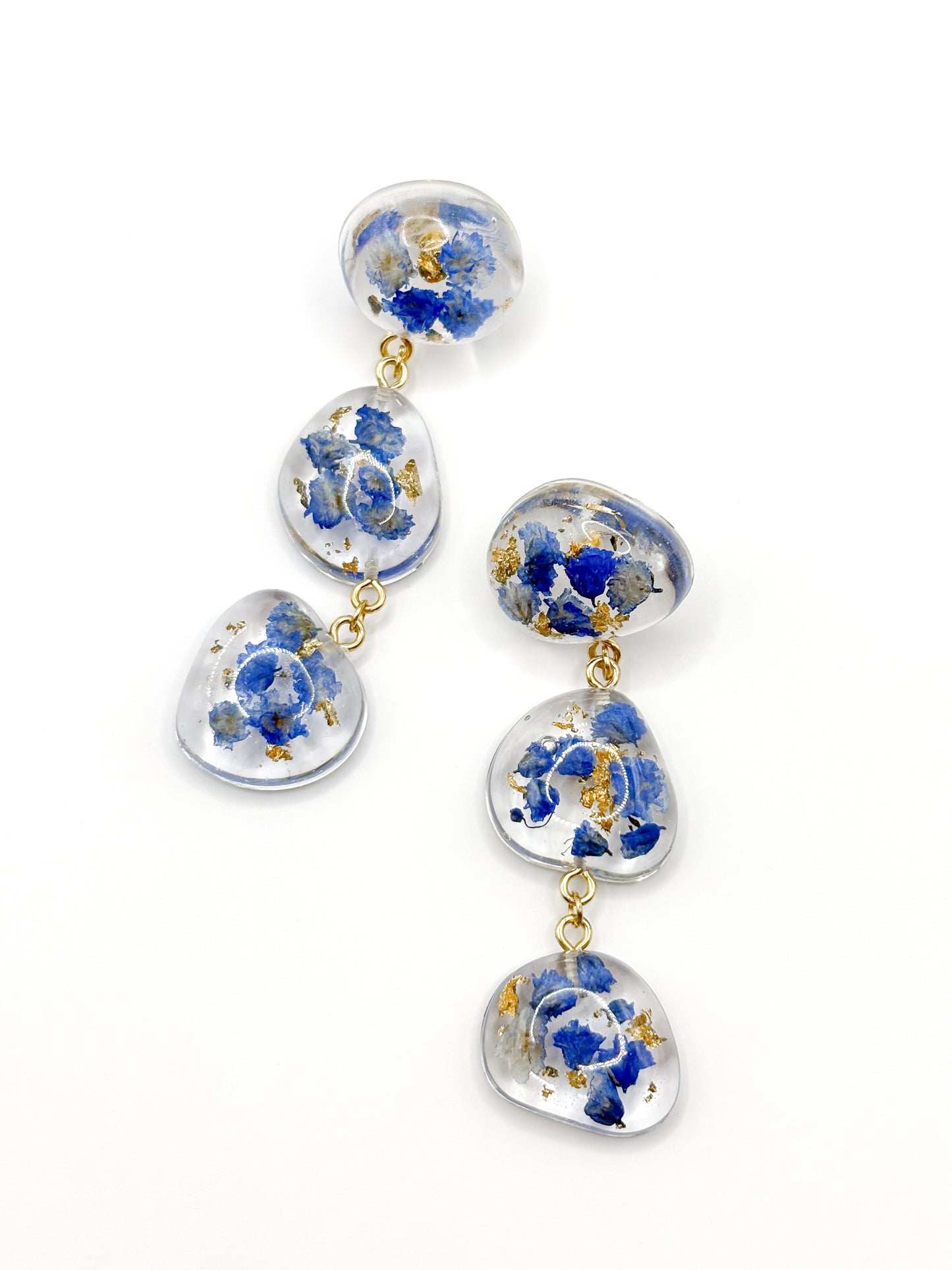 The Tide Large Pebble 3-Drop Earrings