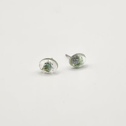 Hand Dyed Hellendoorn Mini Ellipse Stud Oorbellen