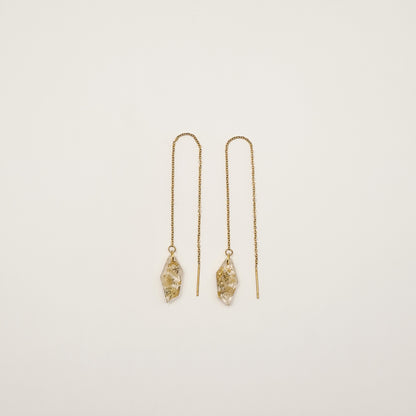 Flora Neutra Den Haag Faceted Threader Earrings