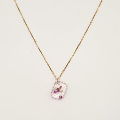 Violet Amsterdam Rectangular Facet Ketting