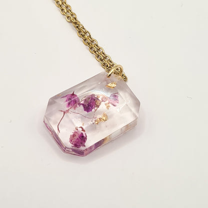 Violet Amsterdam Rectangular Facet Ketting