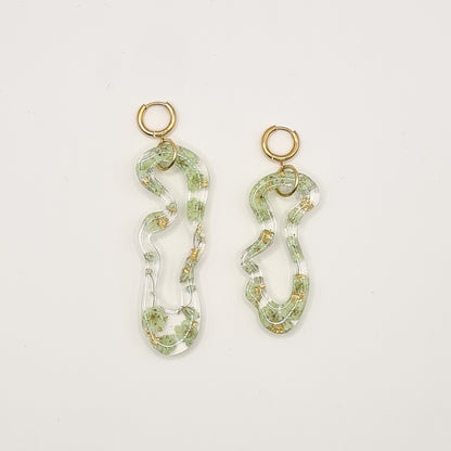 Mint Amsterdam Asymmetric Organic Oorbellen